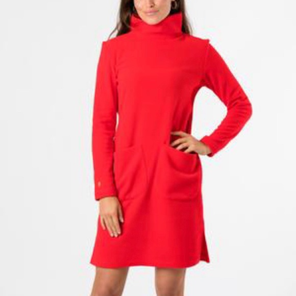 Dudley Stephens Dresses & Skirts - Dudley Stephens Dunham Dress Red Vello Fleece XS